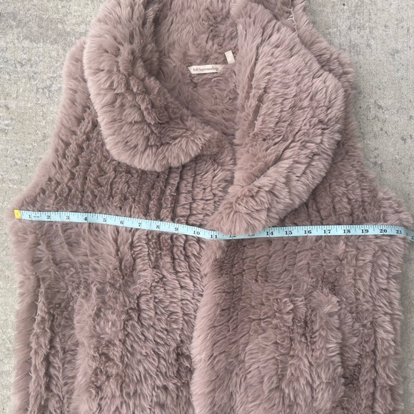 Soft Surroundings Taupe Faux Fur Draped Vest, Size Medium - Picture 6 of 10